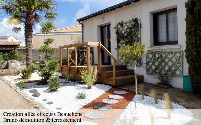 Création allée et cours beauchene-41170 Bruno démolition & terrassement
