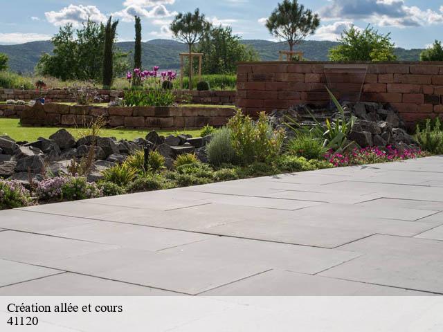 Création allée et cours cande-sur-beuvron-41120 Bruno démolition & terrassement