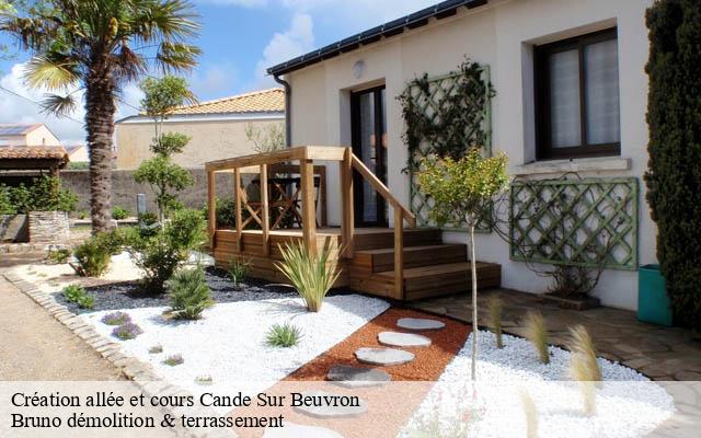 Création allée et cours cande-sur-beuvron-41120 Bruno démolition & terrassement