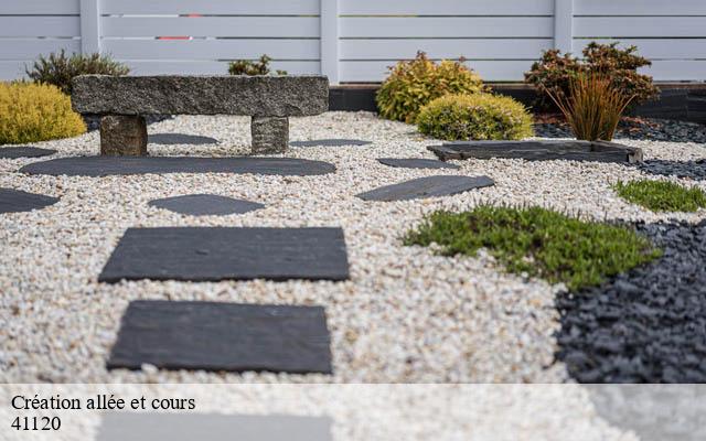 Création allée et cours cande-sur-beuvron-41120 Bruno démolition & terrassement