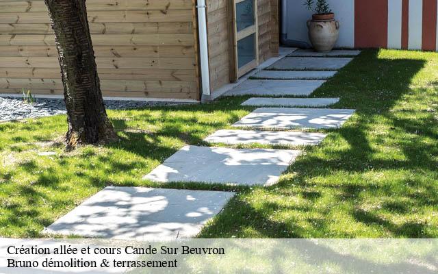 Création allée et cours cande-sur-beuvron-41120 Bruno démolition & terrassement