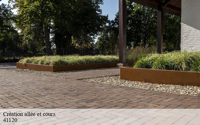Création allée et cours cande-sur-beuvron-41120 Bruno démolition & terrassement