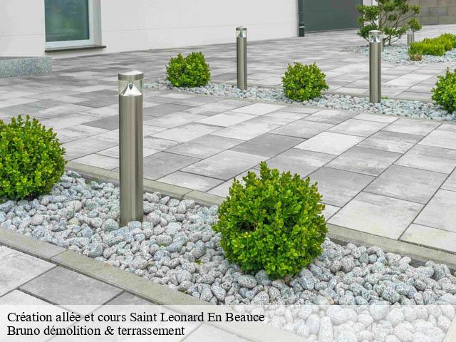 Création allée et cours saint-leonard-en-beauce-41370 Bruno démolition & terrassement