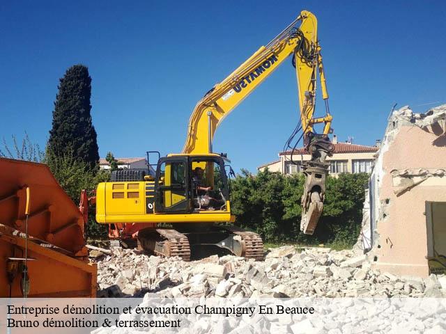 Entreprise démolition et évacuation champigny-en-beauce-41330 Bruno démolition & terrassement