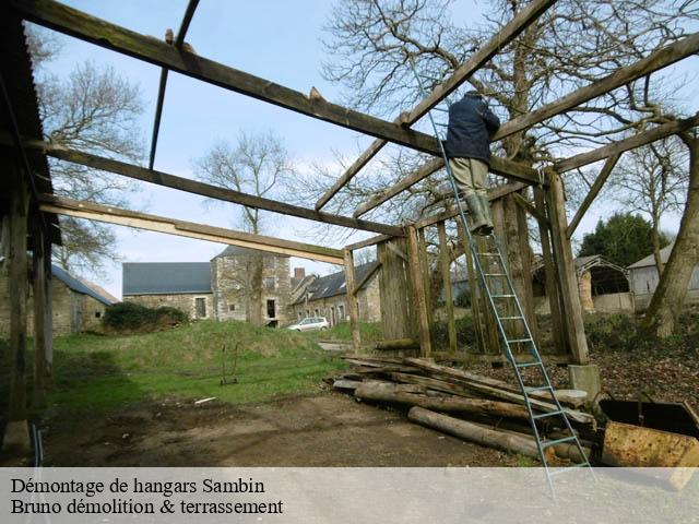 Démontage de hangars sambin-41120 Bruno démolition & terrassement